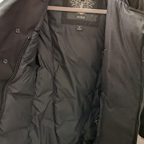 Nobis Tula Peacoat Down Parka Jacket Women's XXS Black Authentic - Picture 5 of 8
